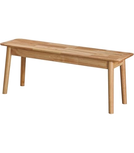 無印良品　無垢材ベンチ・オーク材 小　幅48.5×奥行30×高さ44cm Amazon｜無印良品 木製ベンチ 小 12841036｜ダイニングベンチ